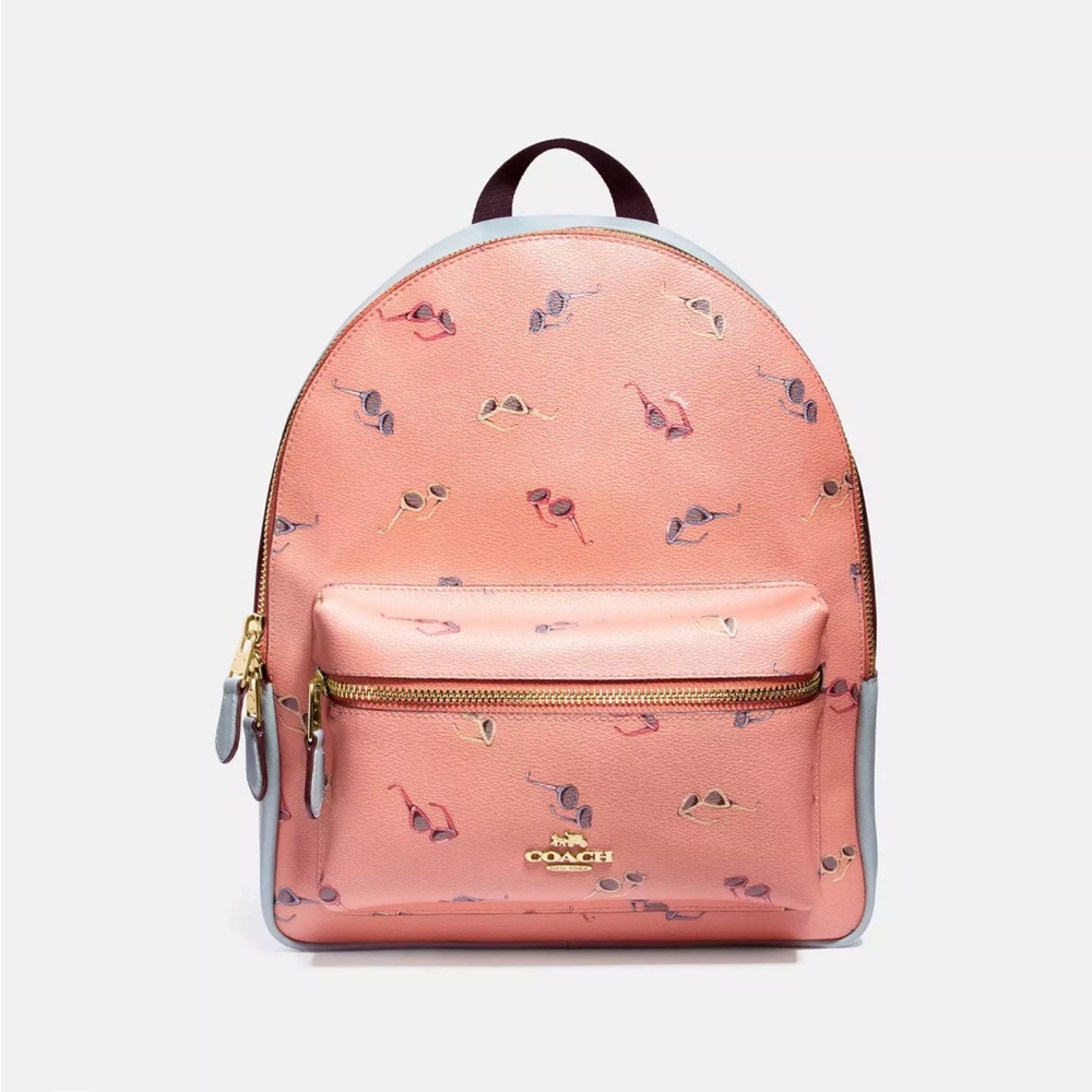 Authentic Coach Backpack with sunglasses print